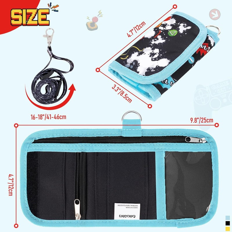 WAWSAM Kids Wallet for Boys, Game Trifold Boys Wallet for Kids Ages 4-18, Novelty Wallet with Zippered Coin Pocket and Card Holders Lanyard, Christmas Birthday Gift for Boy Children - Image 3